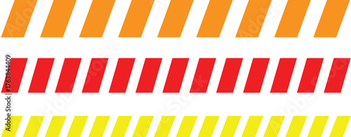 Construction border. Warning caution sign. Hazardous warning tape sets must be careful for construction and crime.