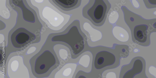 Abstract topographic map with subtle purple and blue outline contour lines and shaded gray areas creating a topographical landscape