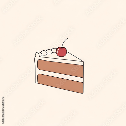 simple cake illustration