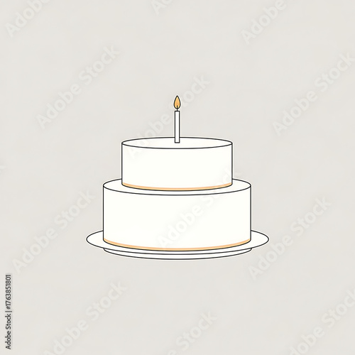 simple cake illustration