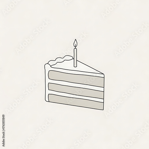 simple cake illustration