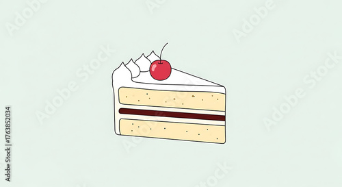 simple cake illustration