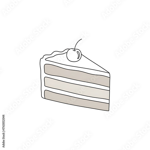simple cake illustration