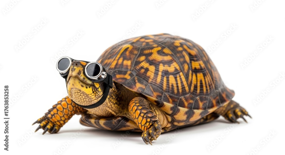 Fototapeta premium tiger, wearing, goggles, tiger wearing goggles, head, googles on head, animal goggles, tiger goggles, white background, animal