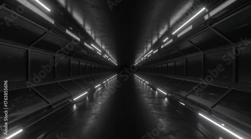 underground tunnel in the night