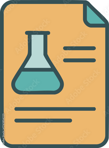 Chemical Document Icon Representing Scientific Reports and Laboratory Research