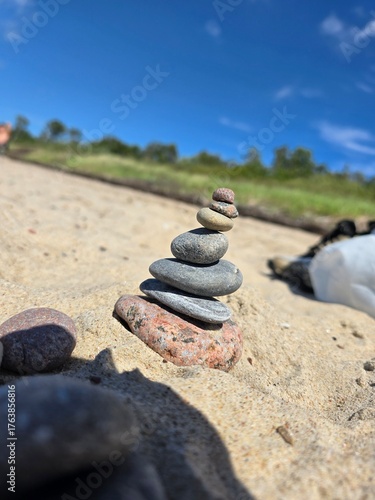 Photography stones on the beach