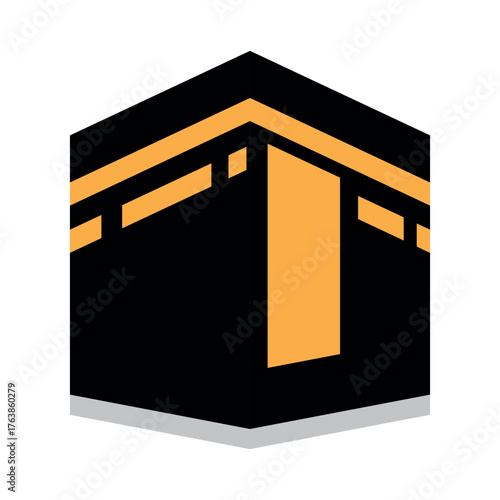 khana kaba makkah vector design isolated on white backgound