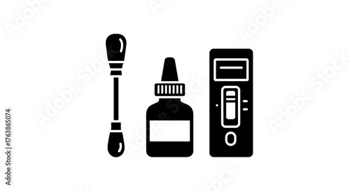 COVID19 Rapid Antigen Test Kit Components.