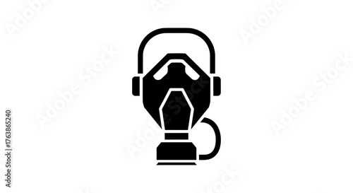 Oxygen Mask Icon for Medical and Emergency Use.