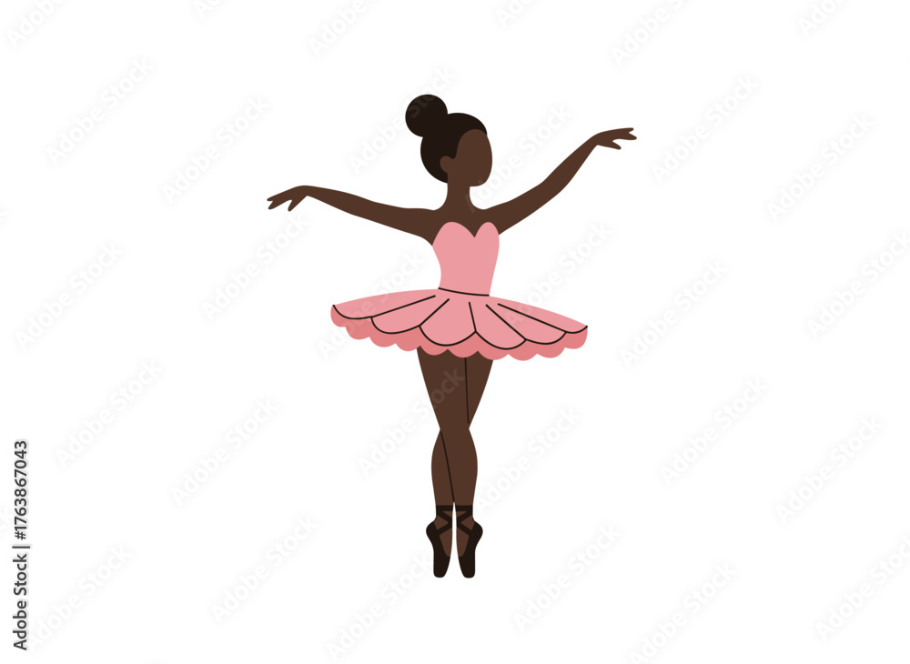 Obraz premium A young, beautiful ballerina practicing classical ballet in a studio, embodying the elegance of traditional dance