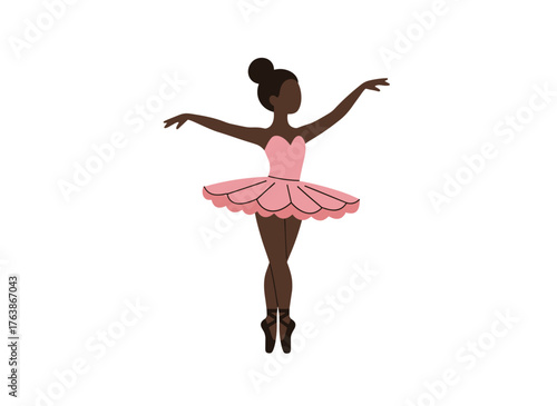 A young, beautiful ballerina practicing classical ballet in a studio, embodying the elegance of traditional dance