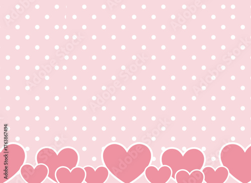 An abstract pink background adorned with hearts and tiny hearts, featuring a decorative banner in a Lol surprise doll girlish style, serves as an invitation card template