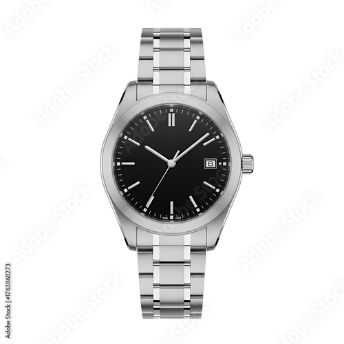 Luxury Wristwatch on White Background