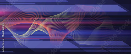 Abstract high particles technology and science circuit background