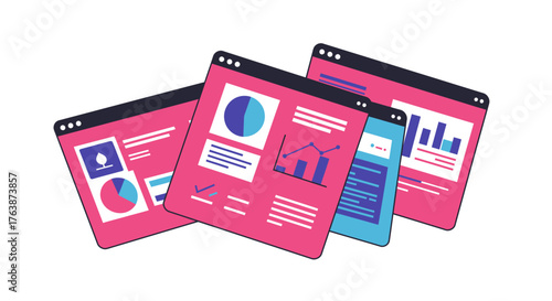 Clarity and Efficiency: Minimalist Flat Design Vector for Strategic Digital Transformation