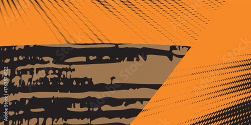 orange black brush car sticker wrap pattern banner. background modern eps 10.