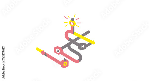 Strategic Planning & Future Success: Modern Flat Design Vector Icons for Corporate Goal Setting and Business Strategy Infographics.