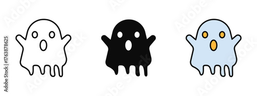 ChatGPT said:

Ghost icon collection designed in stroke, fill, and color variations, isolated on a white background. Perfect for mobile apps, web interfaces, Halloween designs, and spooky celebration.