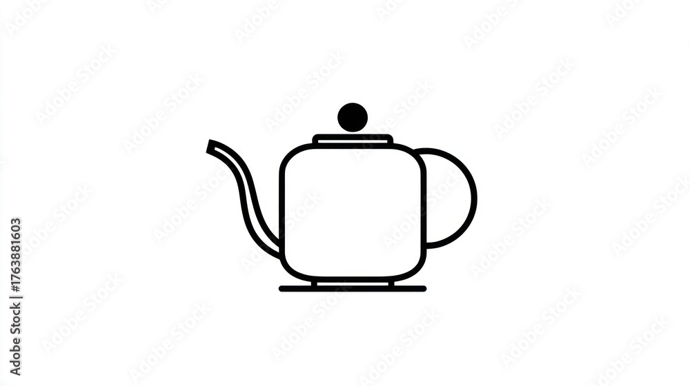 Obraz premium Simple teapot illustration