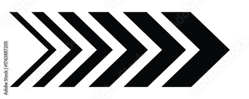 Black dynamic arrow icon. vector illustration