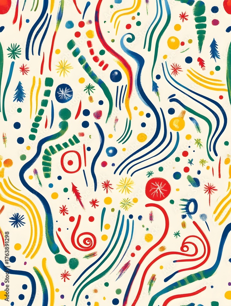 Fototapeta premium symbol of Christmas repeating line pattern