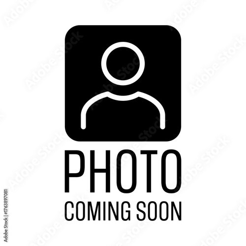 Photo Coming Soon icon. No photo. No thumbnail available. Default thumbnail. Photo not available. Avatar or person sign. Profile picture, portrait symbol. User profile