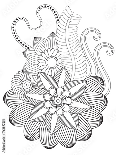 Flowers Coloring Pages For Adules