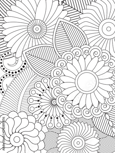 PrintFlowers Coloring Pages For Adules