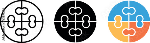 Creative Concept Illustration of Puzzle Pieces Forming a Circle Representing Unity and Collaboration