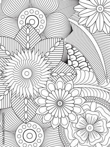 PrintFlowers Coloring Pages For Adules