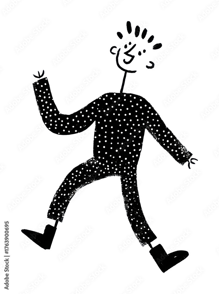 Fototapeta premium PNG Man whimsical playful art.