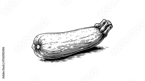 Zucchini hand drawn illustration