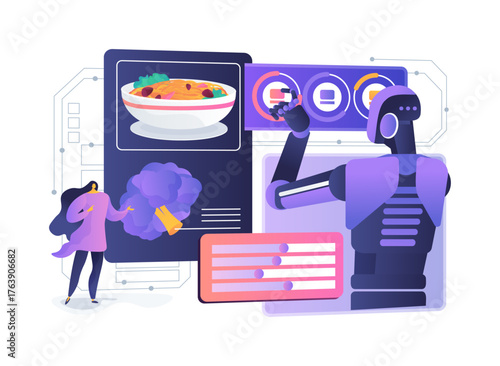 AI-Optimized Nutrient Density Optimization abstract concept vector illustration.