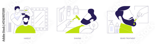 Barbershop isolated cartoon vector illustrations se