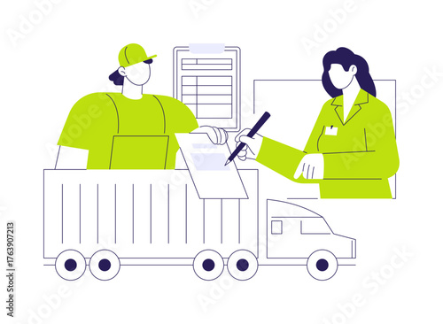 Shipping documentation abstract concept vector illustration.