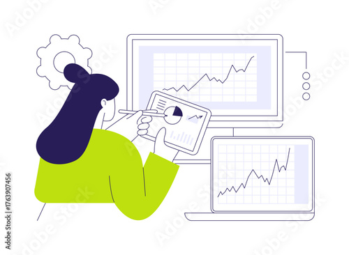 Predictive analysis abstract concept vector illustration.