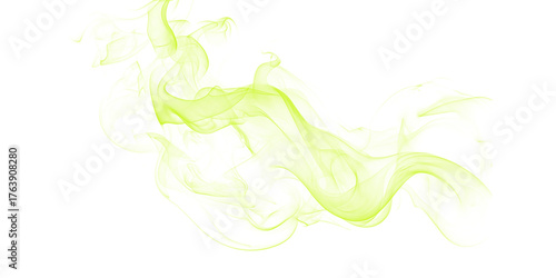 Ethereal green smoke billows and swirls gracefully in the dark a mesmerizing dance of color form and