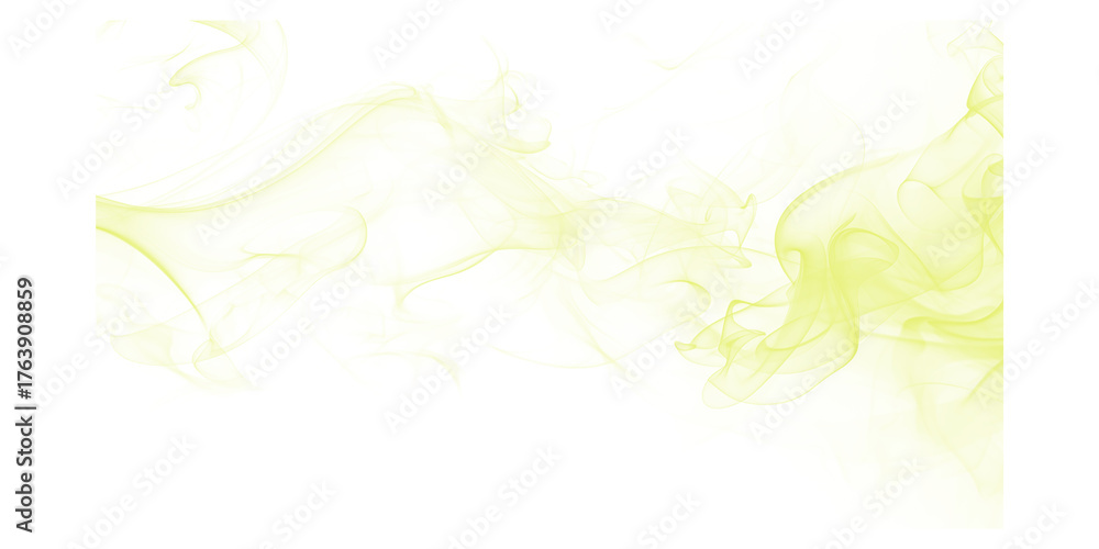 Obraz premium Ethereal yellow smoke dances in the dark night a mesmerizing abstract design with swirling light