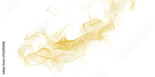 Ethereal gold smoke dancing on black an abstract golden trail flow fantasy wisps magical artwork