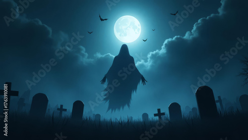 halloween night scene