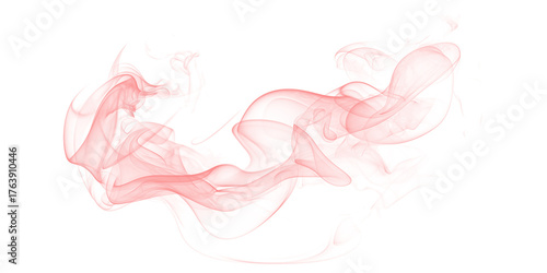 Crimson Haze Abstract Ethereal Red Smoke Curves on Black Backdrop Digital Art Gradient Visual Effect