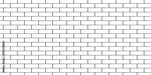 white brick wall texture and solid bricks seamless pattern background.	