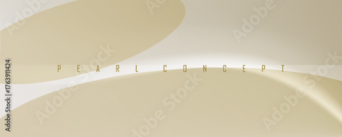 A minimalist abstract pearl background with subtle cream gradients and elegant transparent shapes. Ideal for luxury branding and modern digital design. Vector illustration.