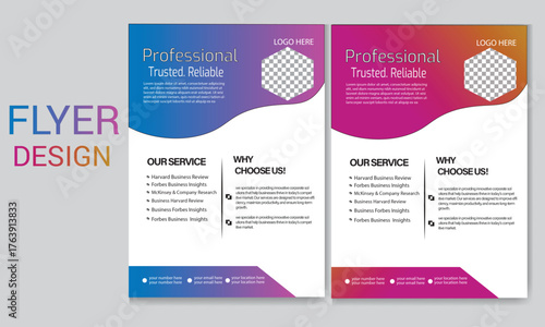 Professional Trusted Reliable flyer design template