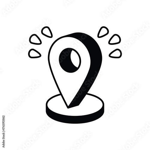 Location Pin icon clean and modern vector illustration