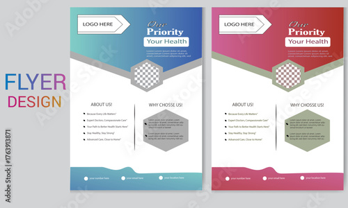 Creative premium Medical flayer template and medical flayer vactor 