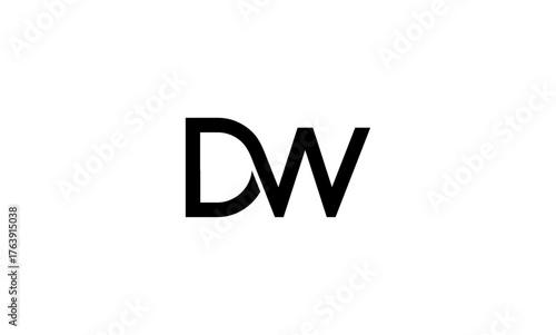 DW initial letters, monogram logo