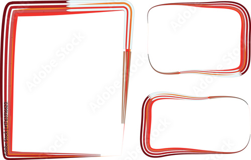 red colorful abstract creative striped borders shapes
