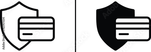 Digital Security: The visual depiction presents two essential symbols: a credit card paired with a shield, which collectively convey a narrative of digital security.